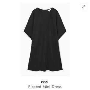 COS Black Pleated Women's Mini Dress
